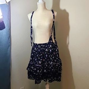 Kuromi Fortune Teller Tiered Suspender Skirt